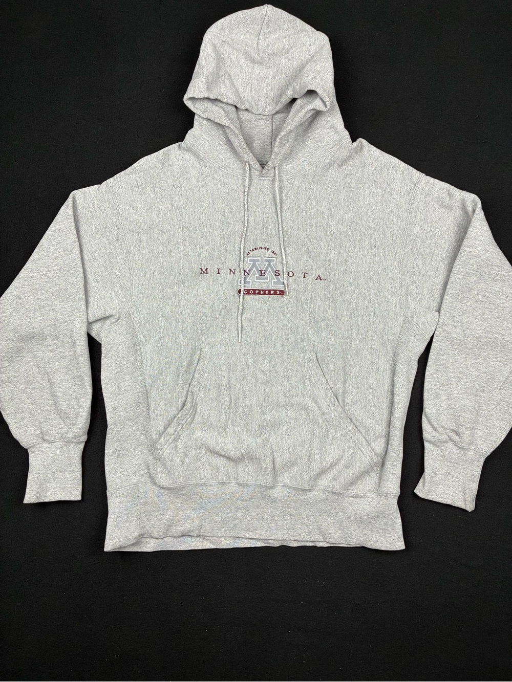 Womens Large Jansport Grey Minnesota Gophers College Pullover Hoodie Sweater